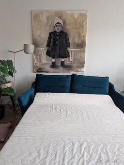 Rozkládací pohovka Bobochic Paris Loft petrolejová - 4