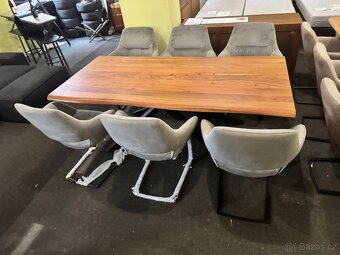 Luxusní NOVÝ Jídelní set s 6 křesly a stolem Akát - 4