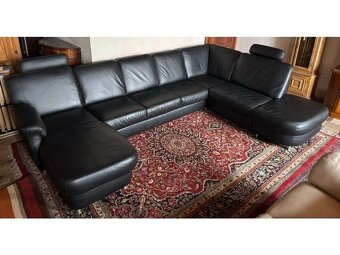 Moderní kožená sedací souprava ve tvaru "U", 3275 - 4