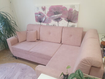 Rozkládací růžová sedačka - 4