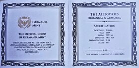 INVESTIČNÍ MINCE 1 OZ AG BRITANNIA & GERMANIA ALEGORIES 5 MA - 4