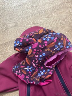 DUPETO Softshellový overal vínový Bobule + merino kukla - 4