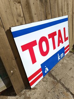 Stará velká smaltovaná cedule TOTAL, 1961, 150x100 - 4