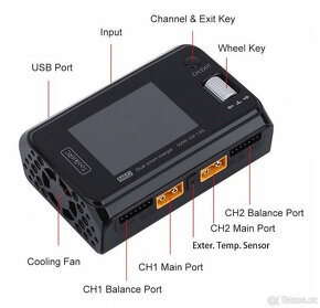Dvoukanálová nabíječka ToolkitRC M6D s balancérem DopZDARMA - 4