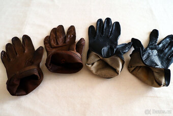 2x dámské kožené retro rukavičky - 4