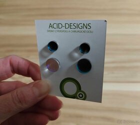 Acid designs 2x náušnice circle zrcadlové duhové - 4