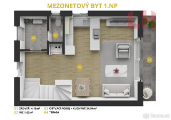 Prodej mezonetového bytu 3+kk, os. vl., Háj ve Slezsku - 4
