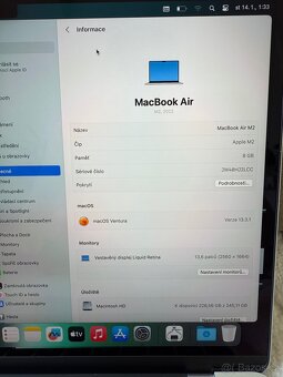 ZÁNOVNÍ APPLE MACBOOK AIR 13” 2022 M2/256GB/8GB/ZARUKA - 4