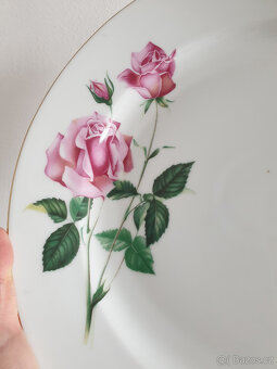 Růže Thun Vera porcelánový servírovací talíř retro - 4