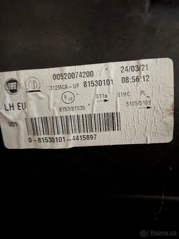 Fiat 500 svetlo levé čočka 2020 - 4