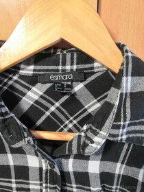 Černobílé kárované košilové šaty - 4