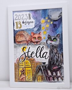 Originální obrázek se jménem a údaji miminka - 4