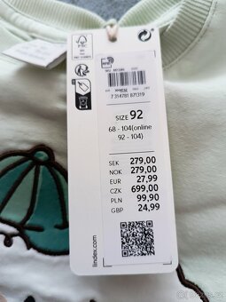 Set Lindex zelený pejsek, vel. 92 - 4