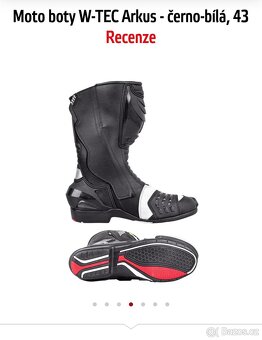 Moto boty W-TEC Arkus - cerno-bilá, 43 - 4