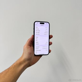 APPLE IPHONE 15 128GB-ČERNÝ 99% BATERIE,ZÁRUKA - 4