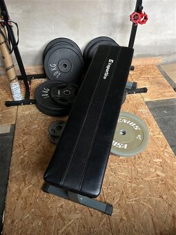 Vybavení na silový trénink - osa, kotouče, lavice atd. - 4