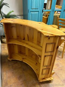 Dřevěný bar a 3 barové židle, masiv borovice - 4