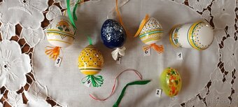 Porcelánové kraslice velké 9 cm a Dozička ve stejném dekoru - 4