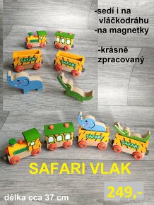 Dřevěný vlak, dřevěný vláček- více druhů - 4