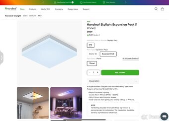 [Nanoleaf] Skylight Starter Kit + 6x Extension panel - 4