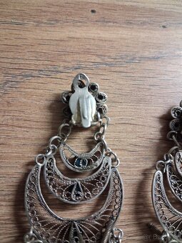 Stříbrné náušnice - Tyrkys - 4