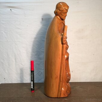 Betlém dřevěný masivní velký Ježíšek Marie a Josef - 4