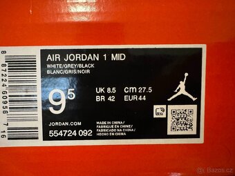 Air Jordan 1 Mid Light Smoke Grey - 4