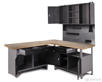 Dílenský rohový ponk pracovní stůl - 4