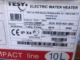 El. ohřívač vody Tesy GCA 1015, 10 l, 1500W, horní - 4