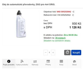 Olej DSG VAG G 052 529 A2 - 4