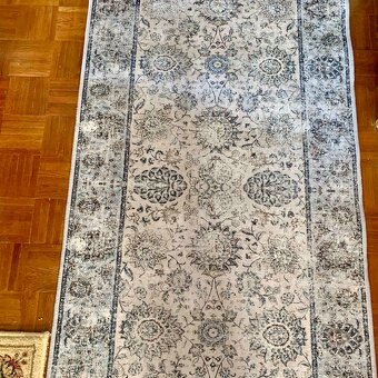 Koberec šedočerný běhoun 80 x 320 cm - 4