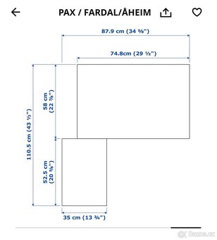 Ikea PAX ŠATNÍ SKŘÍŇ s příslušenstvím - 4