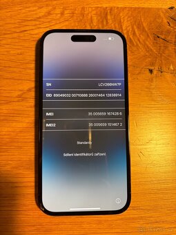 iPhone 14 Pro 256gb černá, 100% baterie - 4