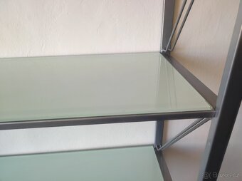 Skleněný interiérový regál 76x34 výška 170 cm - 4