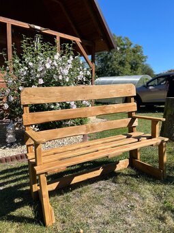 🌲🪑 Zahradní lavička – ruční výroba 🛠️✨ - 4