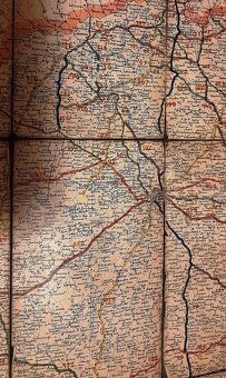 Předválečná automobilistická mapa Čech v němčině. - 4