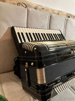 Akordeon, Hohner Morino + V 120 de Luxe, Cassotto, černá - 4