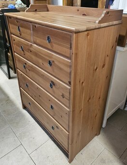 Komoda Ikea Leksvik mořidlo antik 6 šuplíků - 4