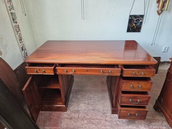 Starožitný luxusní psací stůl - prostorový - 4