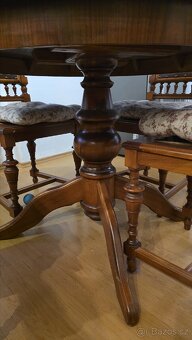 Stůl + 4x židle masív - 4