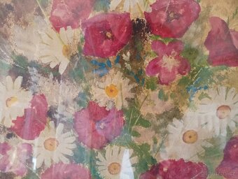 OBRAZ OLEJ V DŘEVĚNÉM VYŘEZÁVANÉM RÁMU SIGNATURA - 4