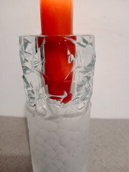 Křišťál broušený, vázička, svíčka - 4