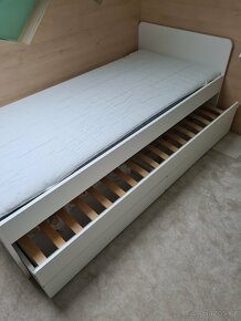 Rozkládací postel IKEA SLÄKT s úložným prostorem. 90x200 - 4