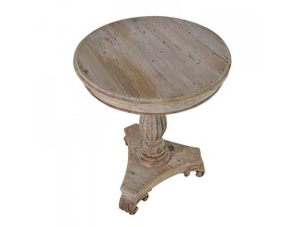 Rustikální dřevěný stolek 70cm odkládací - 4