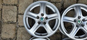 Lité disky Škoda 15", rozteč 5x100, ET38 - zašlu - 4