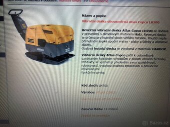 Vibrační deska ATLAS COPCO LH700 - 4