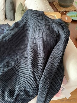 Pletená tmavěmodrá bunda LAURASON vel. XL - 4