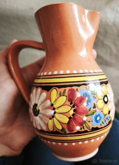 Retro keramika KERALIT, ČSSR keramika ruční malba, 15ks - 4