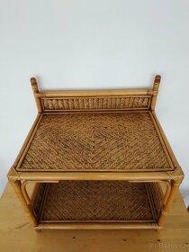 Stolek z přírodního ratanu a bambusu - 4