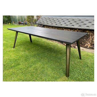 Dřevěný jídelní stůl – City 230 cm - kovové nohy - 4